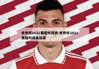 世界杯2021赛程时间表:世界杯2021赛程时间表结束