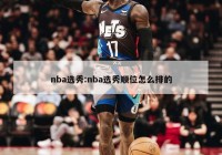 nba选秀:nba选秀顺位怎么排的